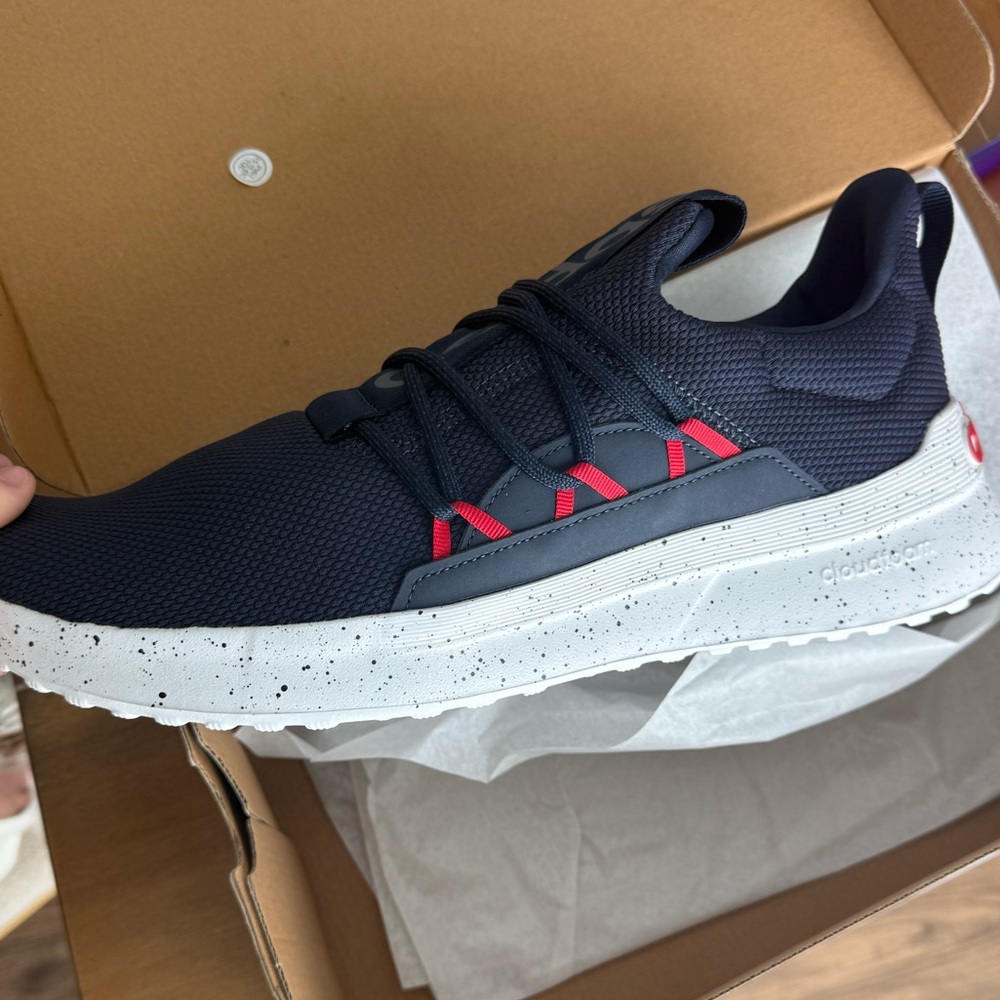 MENS NEW Adidas Lite Racer Adapt 5.0 Black and Red Running Sneakers